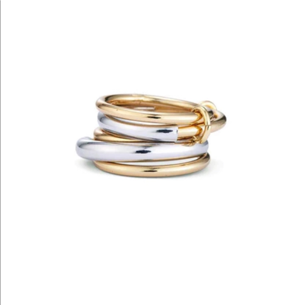 NWT Jenny Bird Ossie 2-tone ring - Size 7 - 14k dipped brass